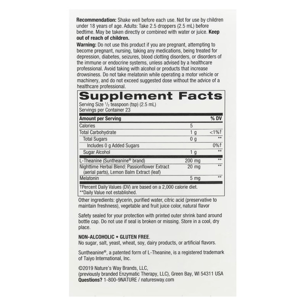 Nature's Way Sleep Tonight™ Melatonin Drops With LTheanine