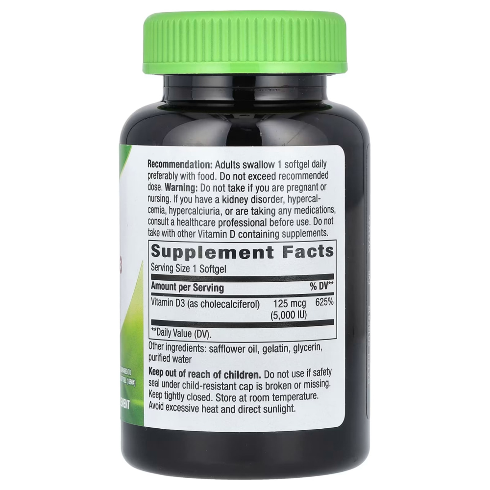 Nature's Way Vitamin D3 Max 125 mcg (5000 IU)