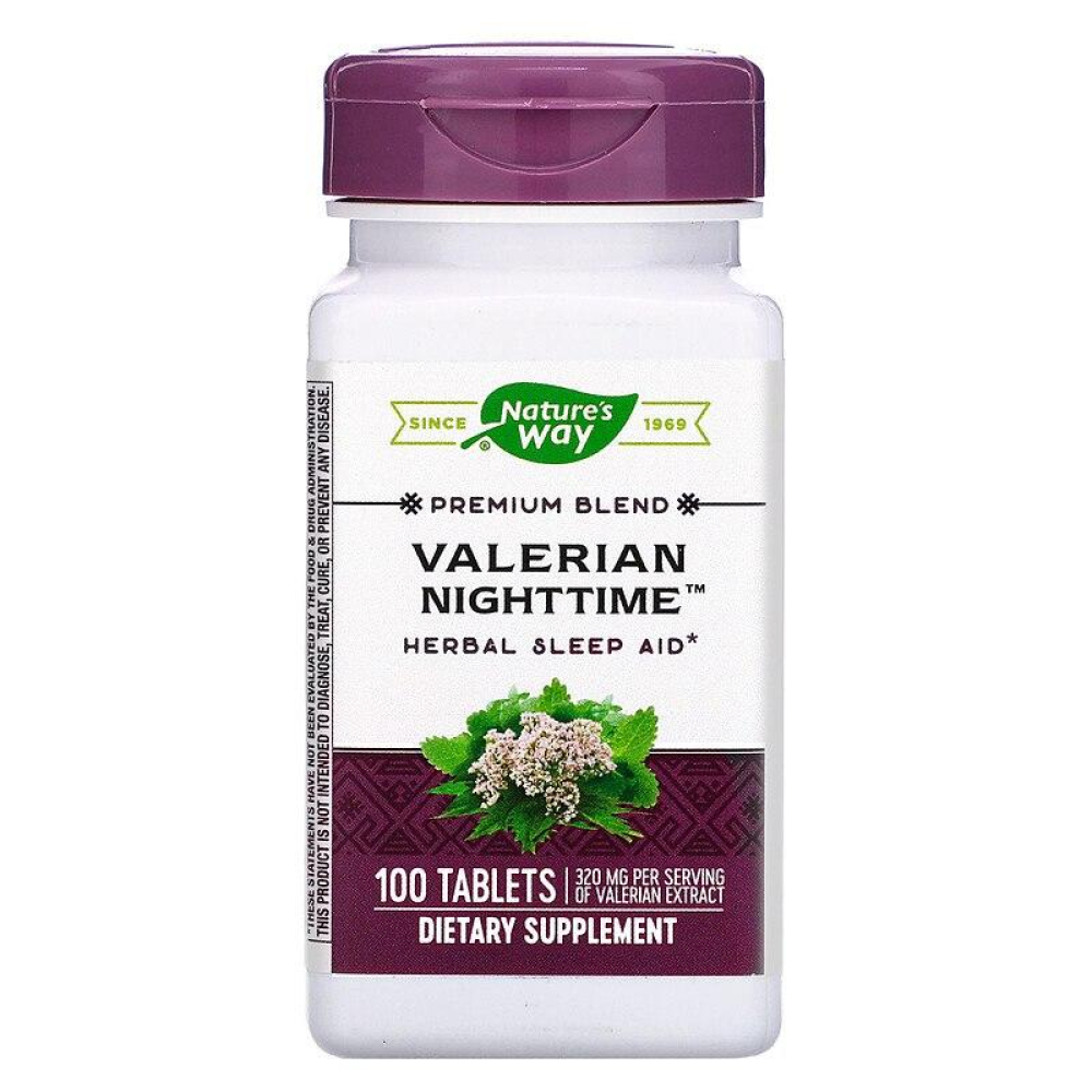 Natures Way Valerian Nighttime Natural Sleep Aid Odor Free
