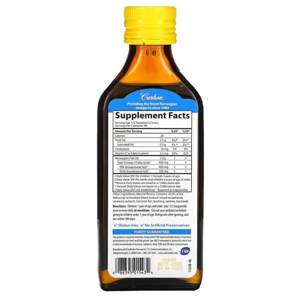 Carlson Labs Kids Norwegian The Very Finest Fish Oil
