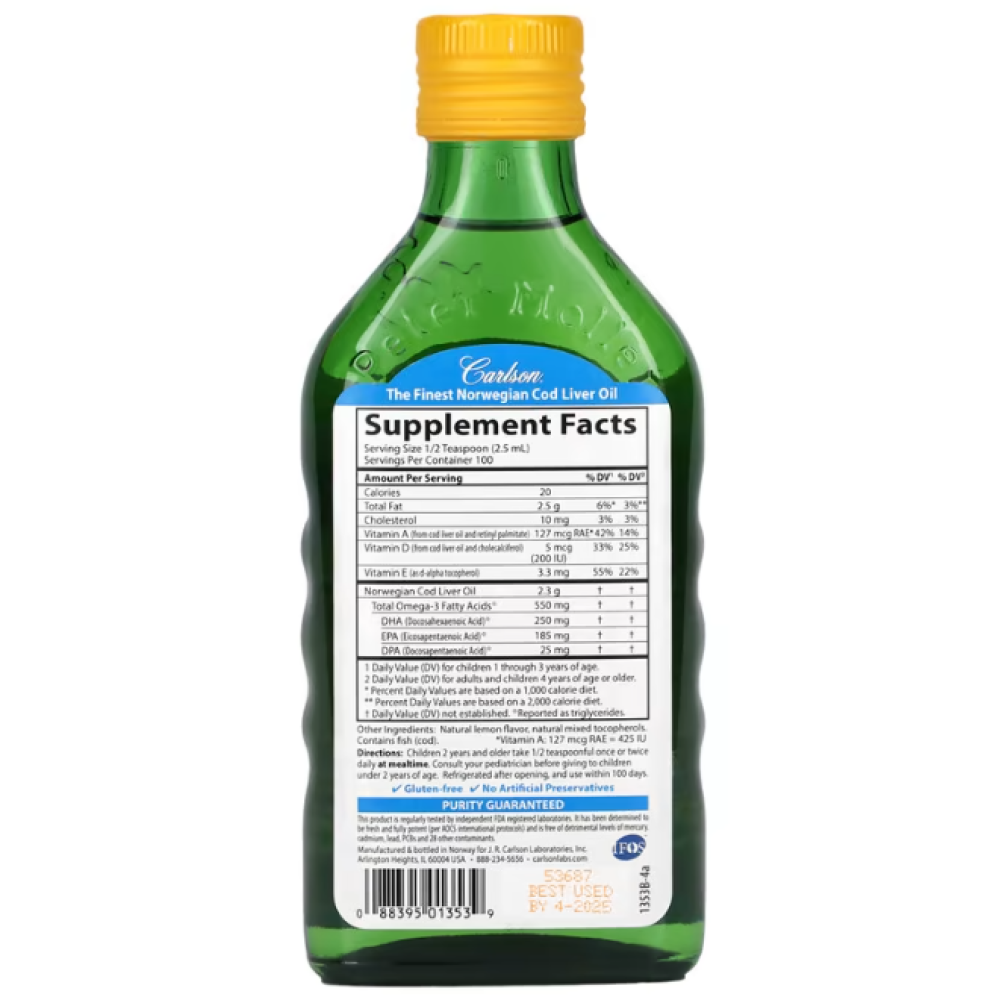 Carlson Labs Kid's Norwegian Cod Liver Oil