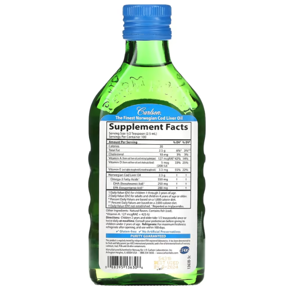 Carlson Labs Kid's Norwegian Cod Liver Oil