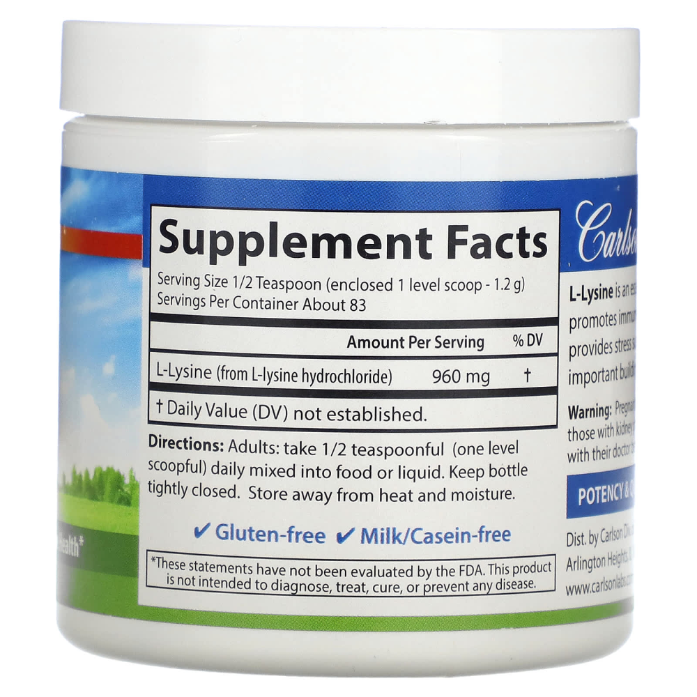 Carlson L-Lysine Powder 960 mg
