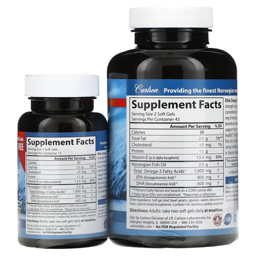 Carlson Labs Elite Omega3 Gems Norwegian