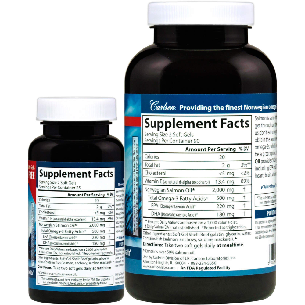 Carlson Labs Norwegian Salmon Oil 500 mg