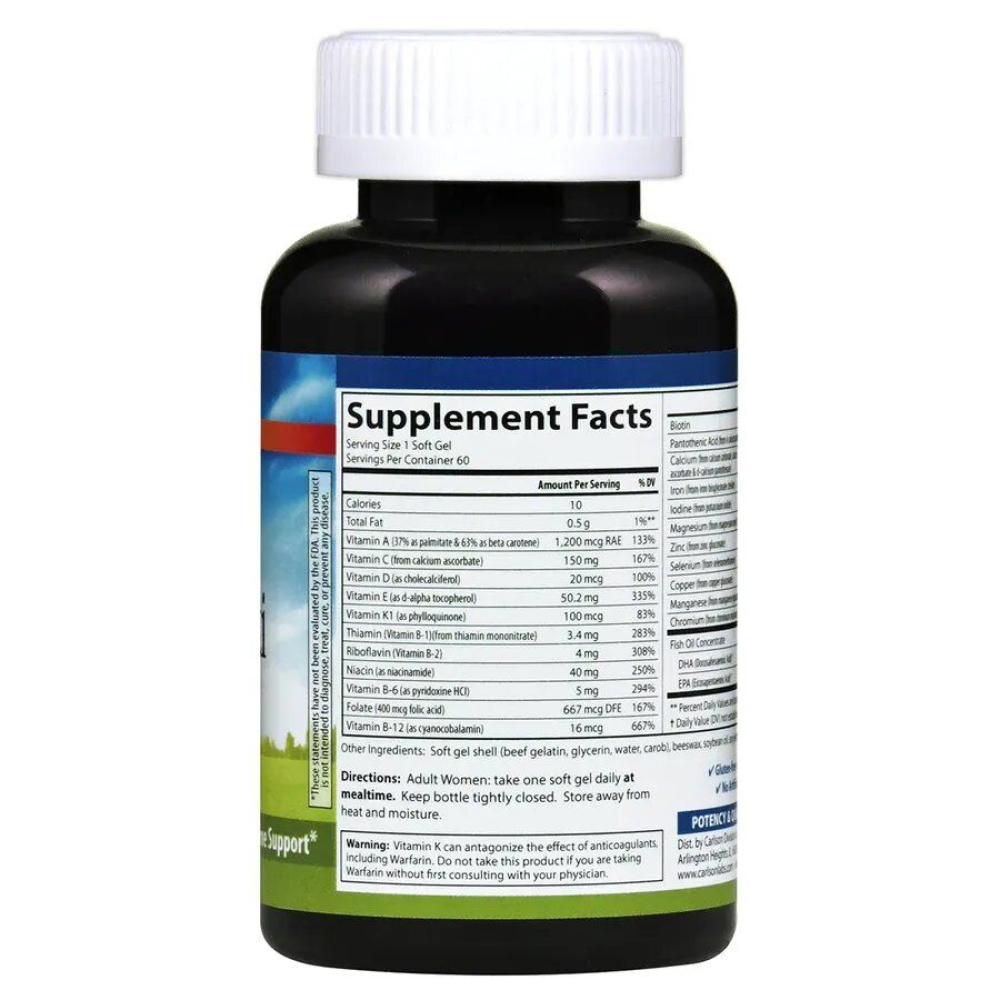 Carlson Labs Women's Omega Multi Multiple with Fish Oil