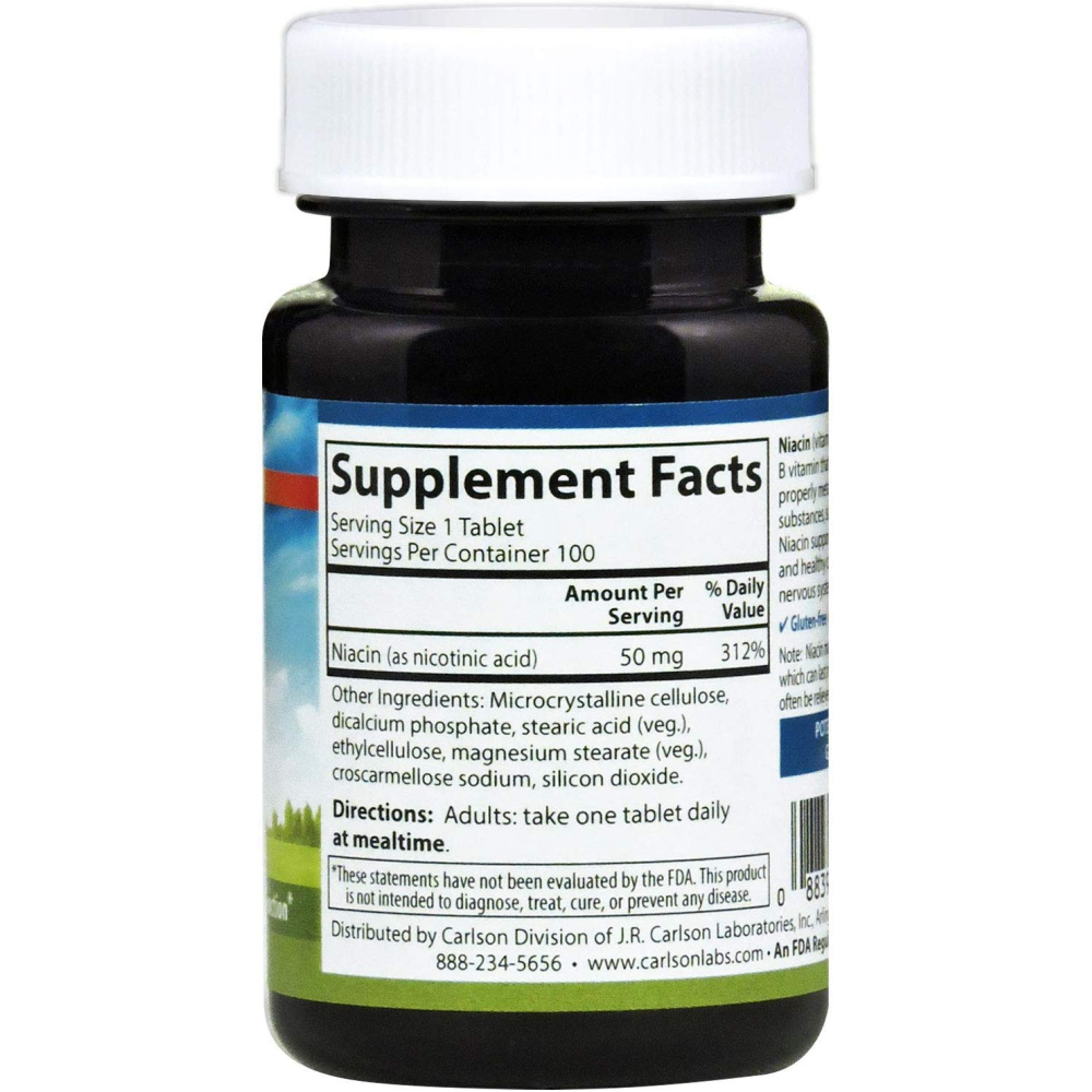Carlson Labs Niacin 50mg