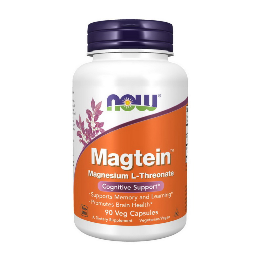 NOW Magtein magnesium l-threonate 90 капсул