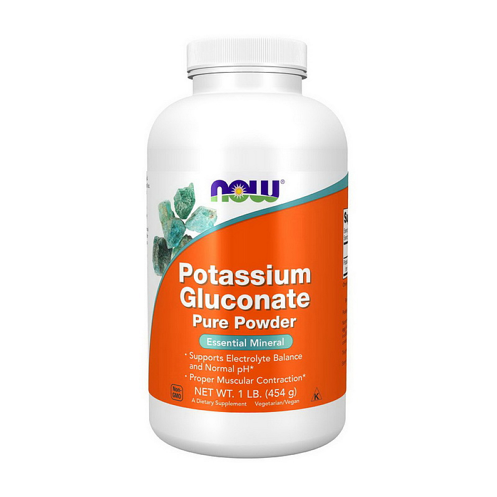 NOW Potassium Gluconate Pure Powder