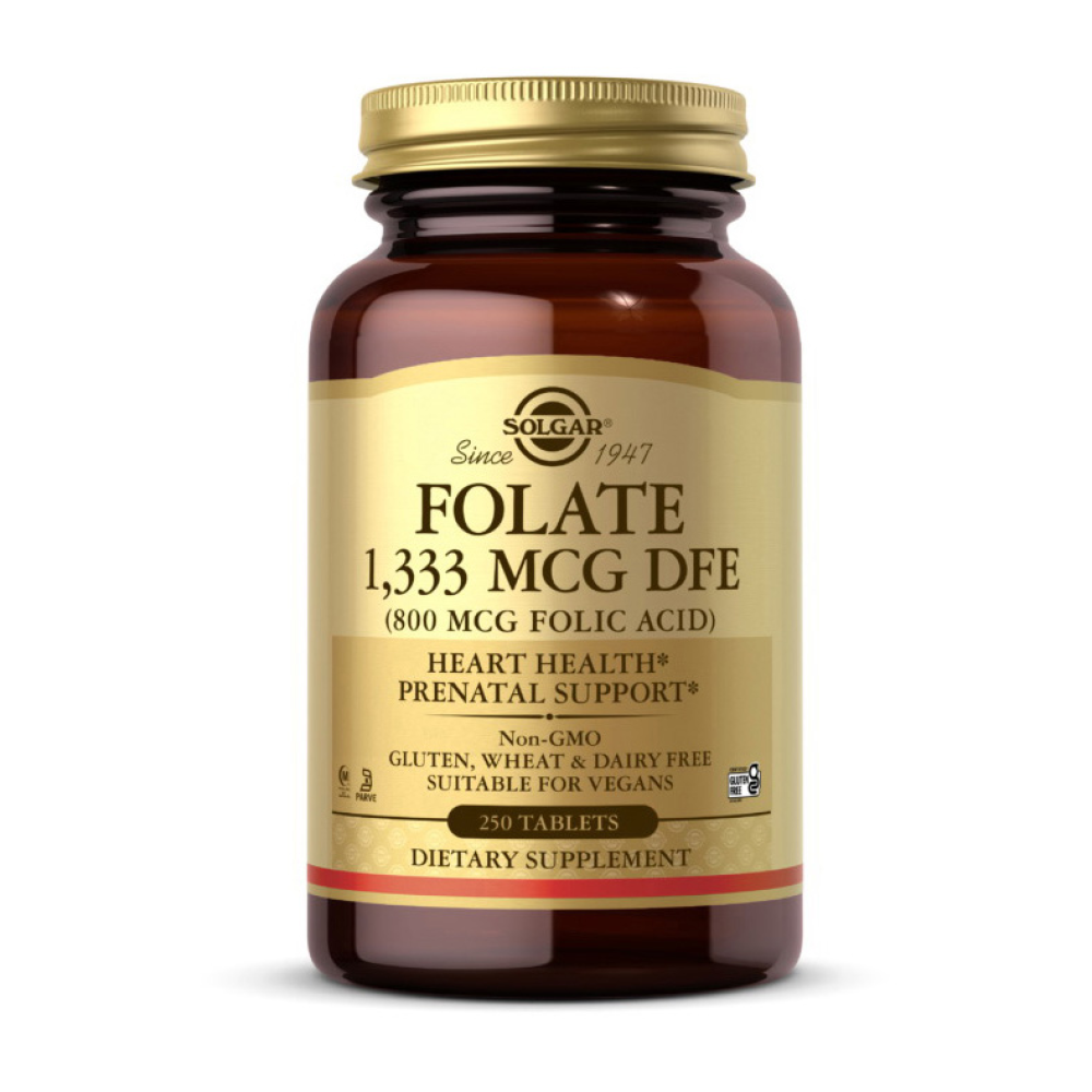 Solgar Folate 1,333 mcg DFE (Folic Acid 800 mcg)