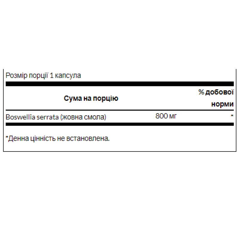Swanson Boswellia Double Strength 800 mg 60 капсул