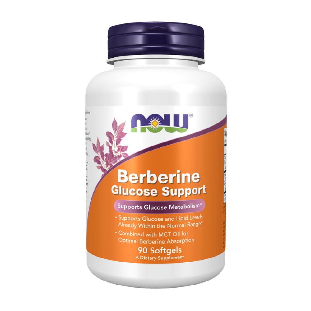 NOW Berberine Glucose Support 90 софт капсул