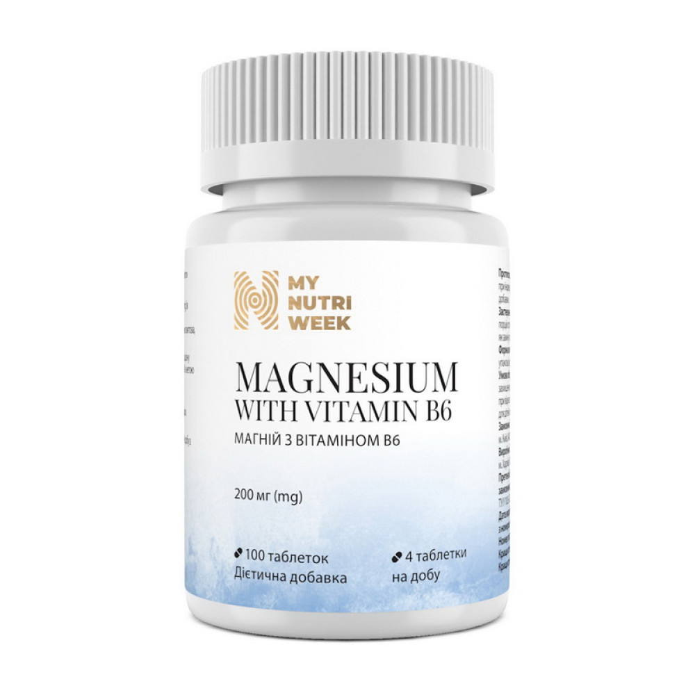 My Nutri Week Magnesium with Vitamin B6 200 mg