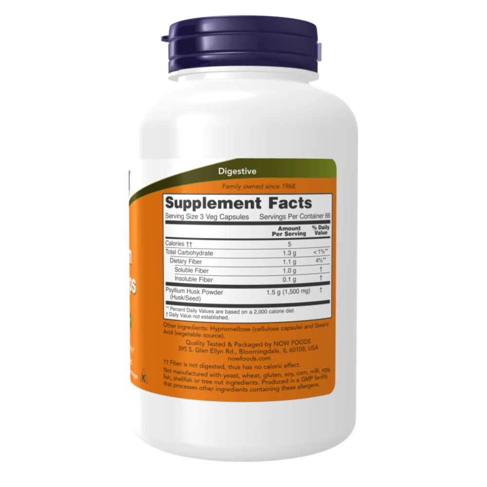 Now Psyllium Husk Caps 500mg