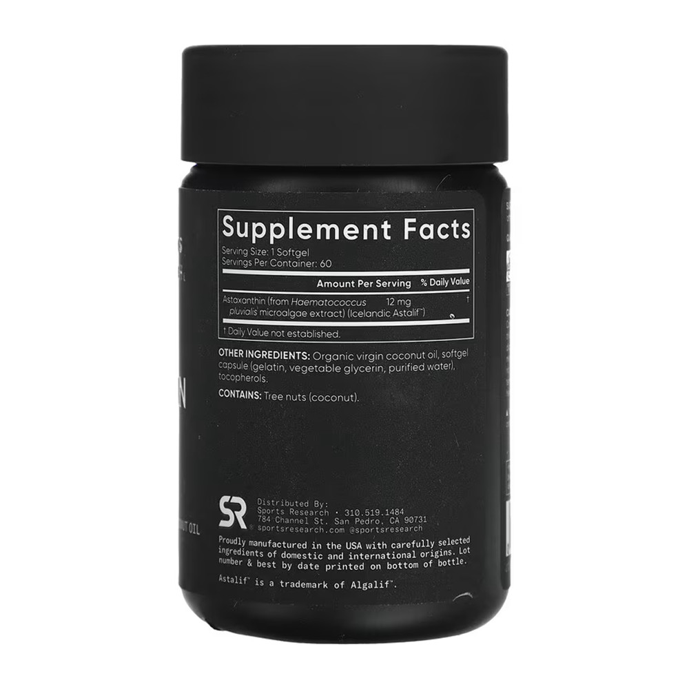 Sport Research Astaxanthin 12 mg 60 софт капсул
