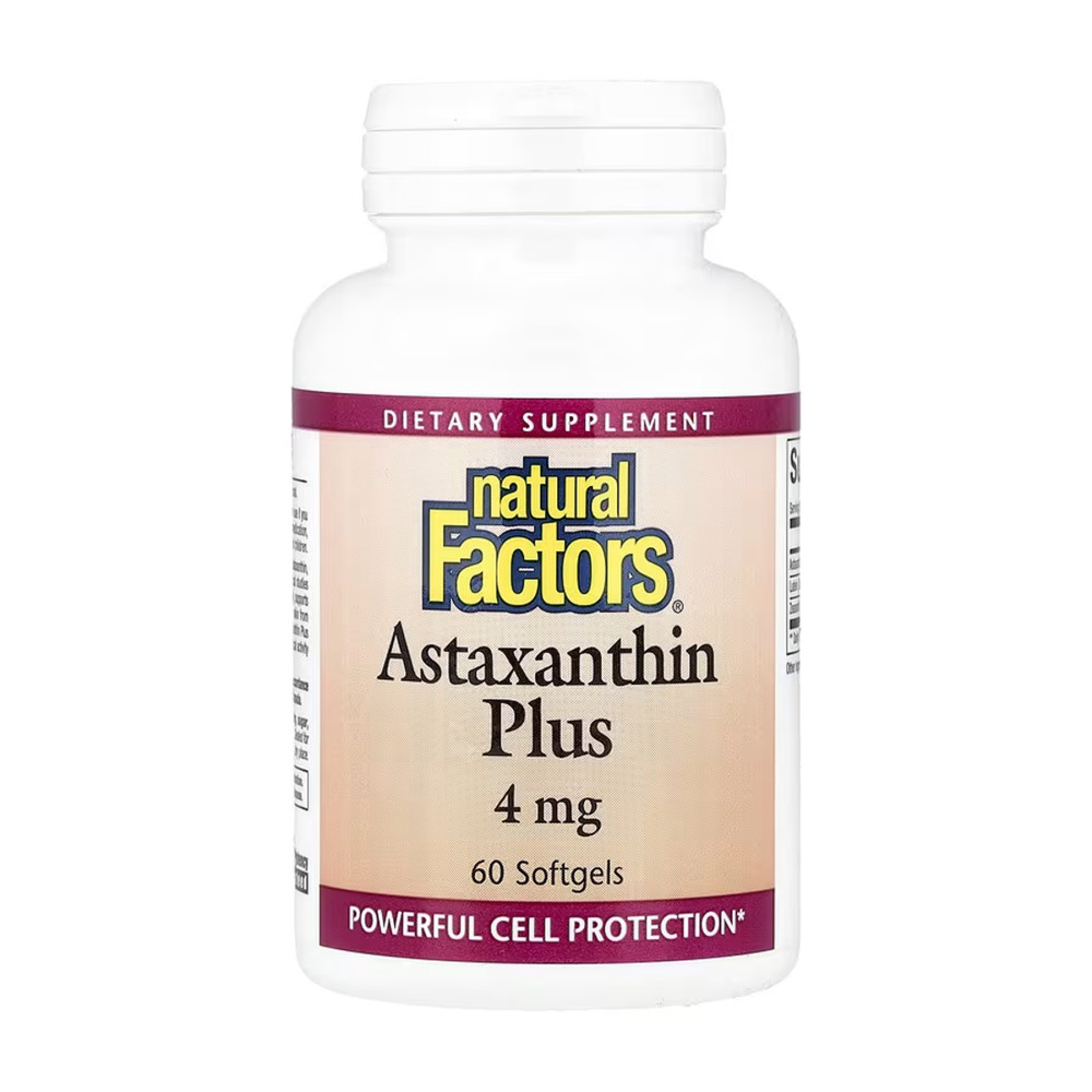 Natural Factors Astaxanthin Plus 4mg 60 софт капсул