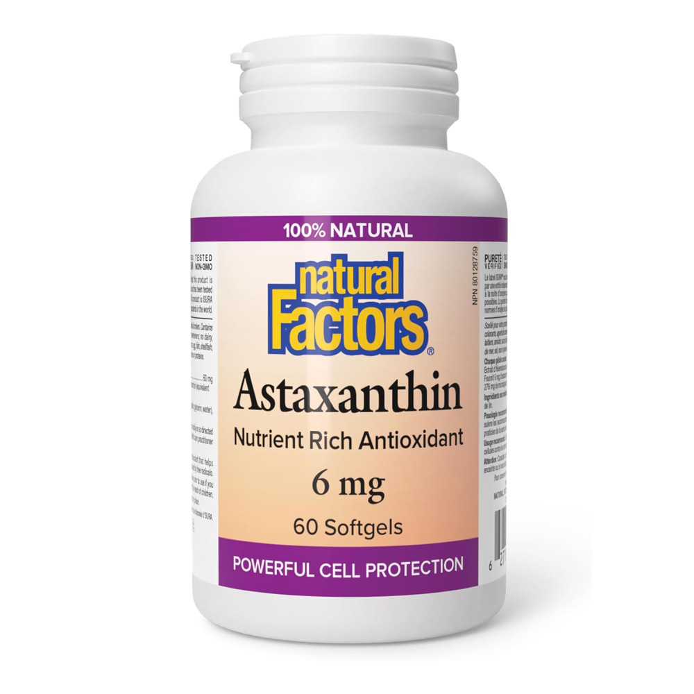 Natural Factors Astaxanthin 6 mg 60 софт капсул