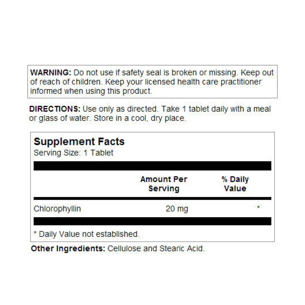 KAL Chlorophyll 20mg 100 таблеток