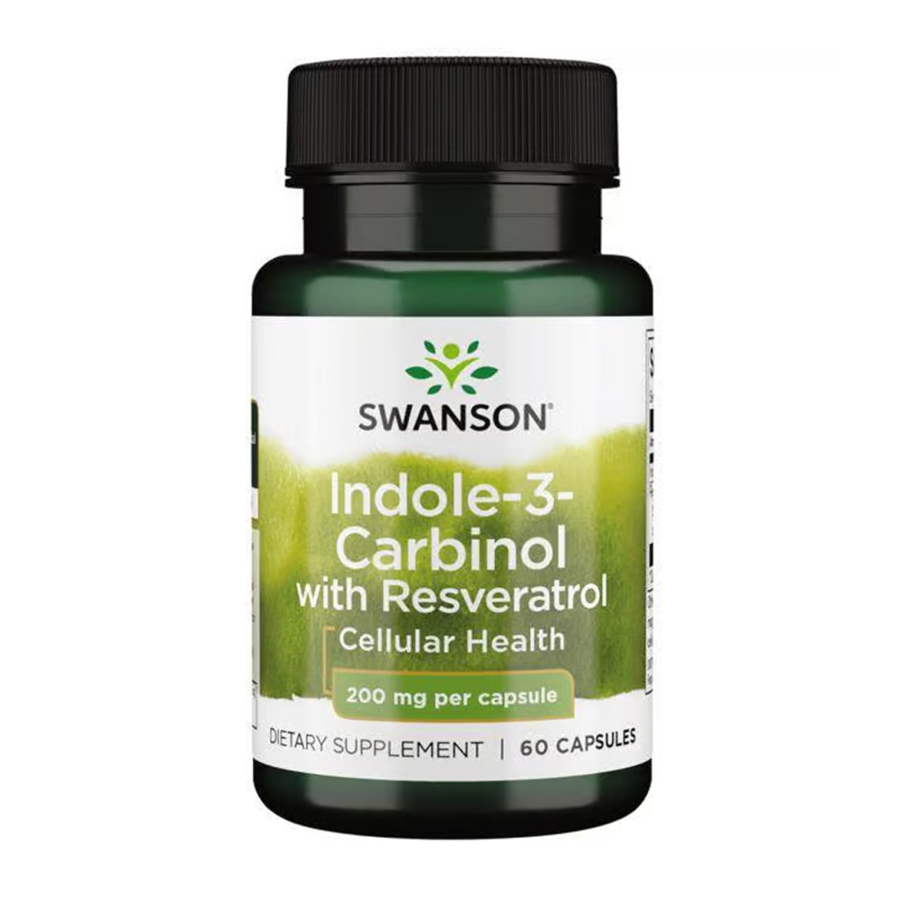 Swanson Indole-3-Carbinol with Resveratrol 200 mg 60 капсул