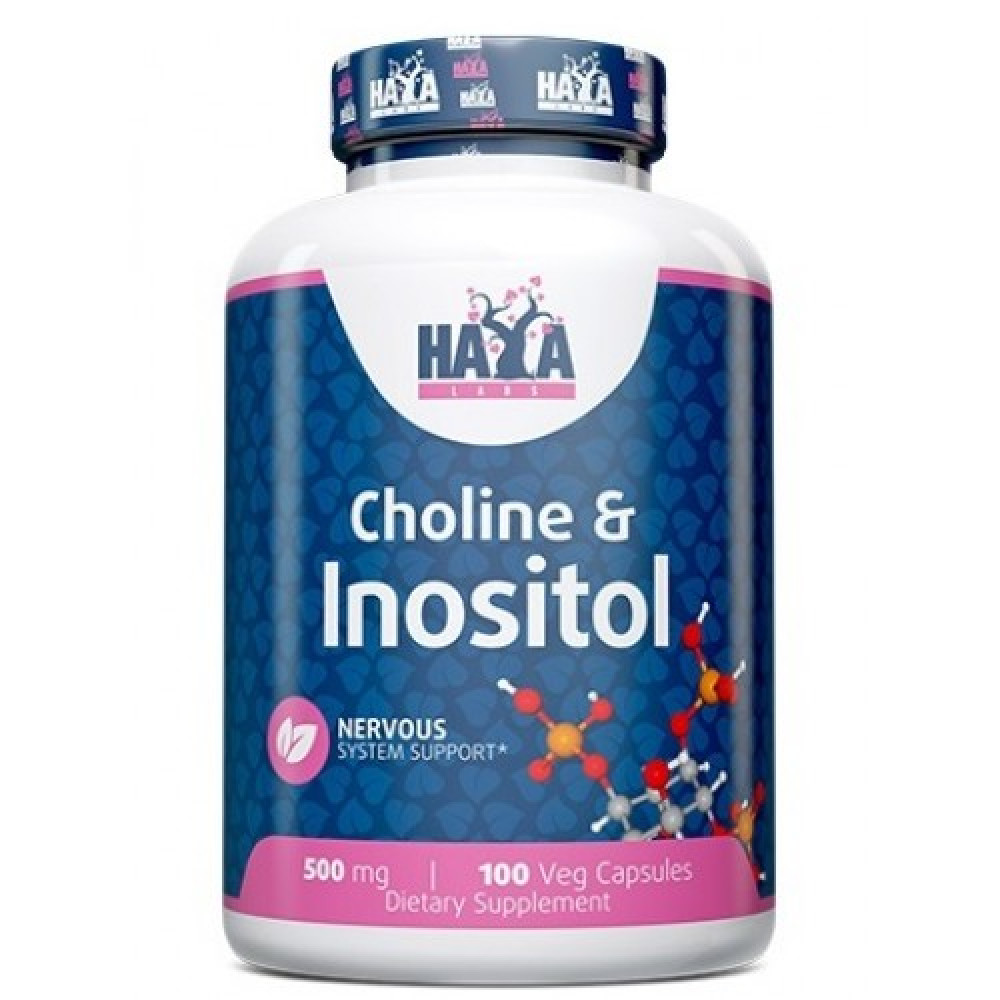 Haya Labs Choline & Inositol 500 mg 100 капсул