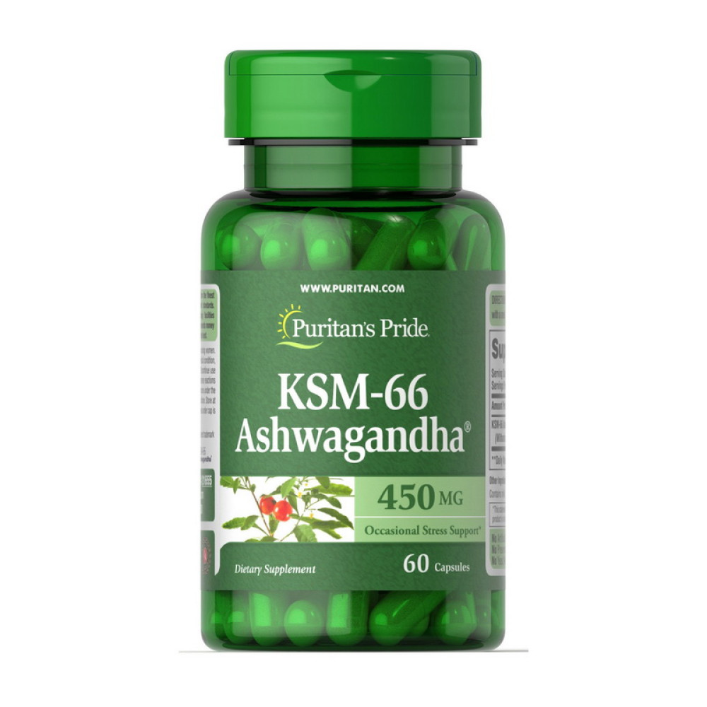 Puritan's Pride KSM-66 Ashwagandha 450 mg 60 капсул