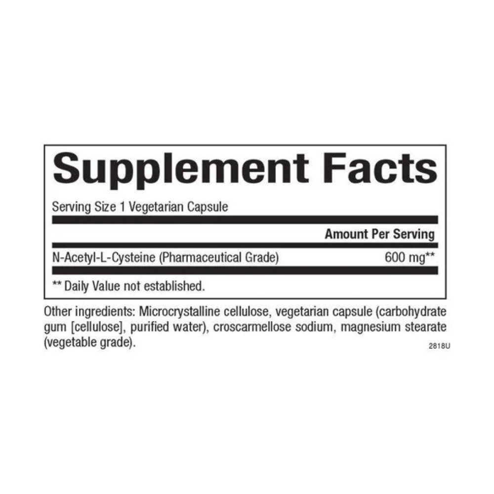 Natural Factors NAC 600mg N-Acetyl-L-Cysteine 60 капсул