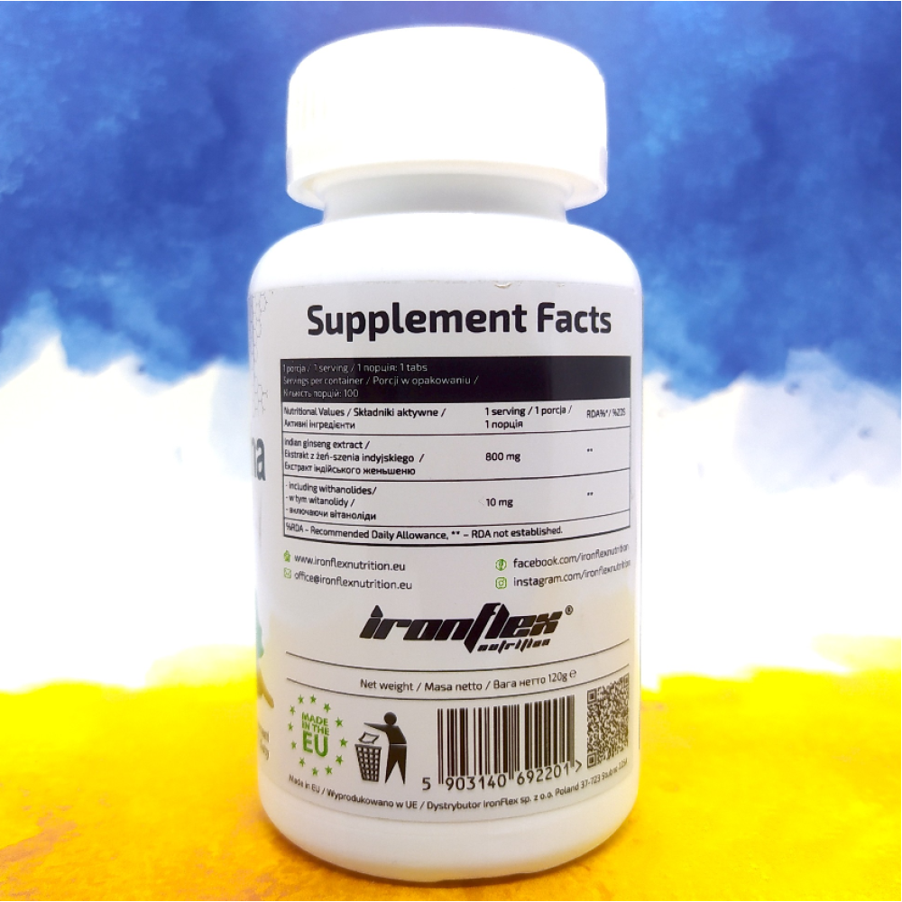 IronFlex Ashwagandha 800 mg 100 таблеток