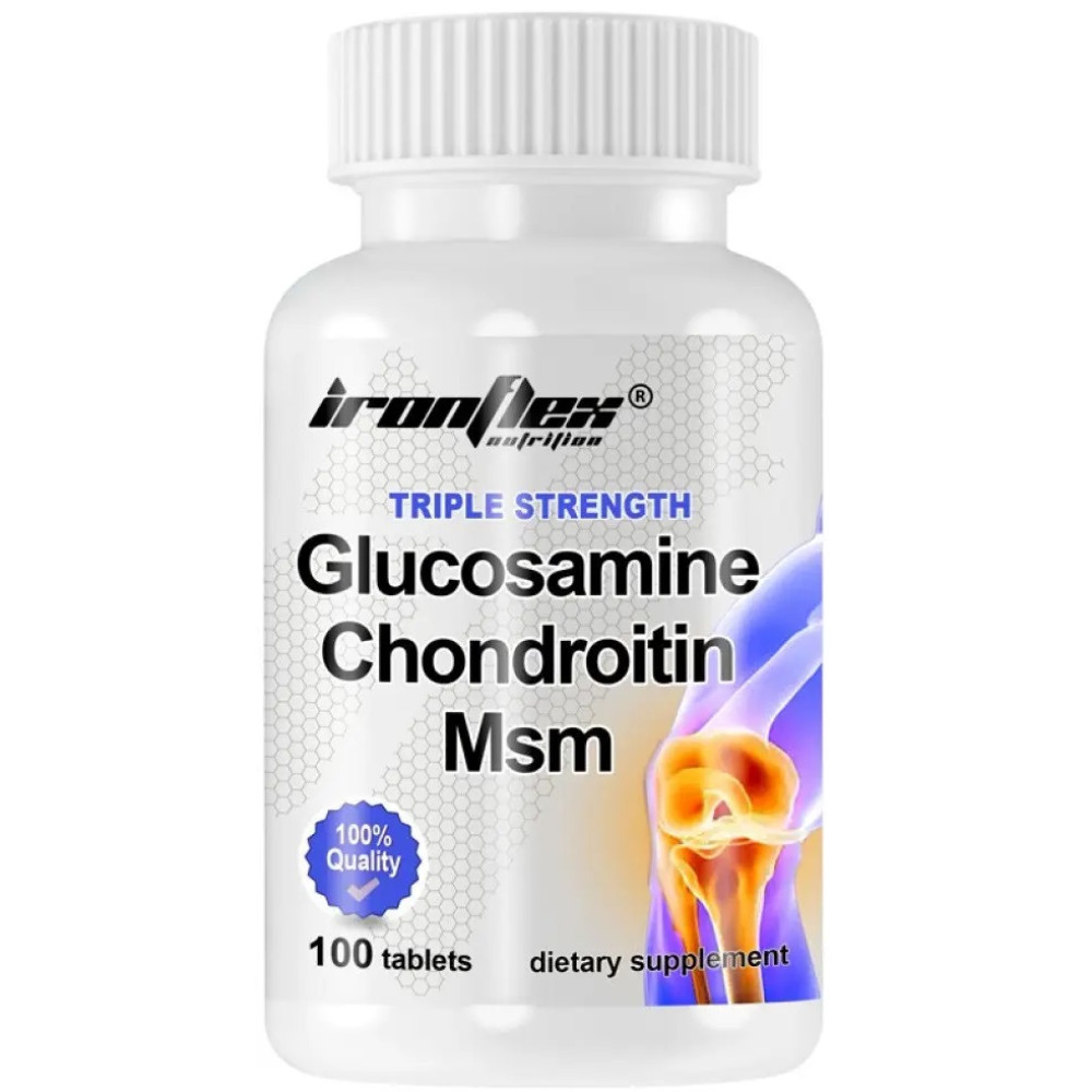 IronFlex Glucosamine Chondroitin MSM Triple Strength 100 таблеток