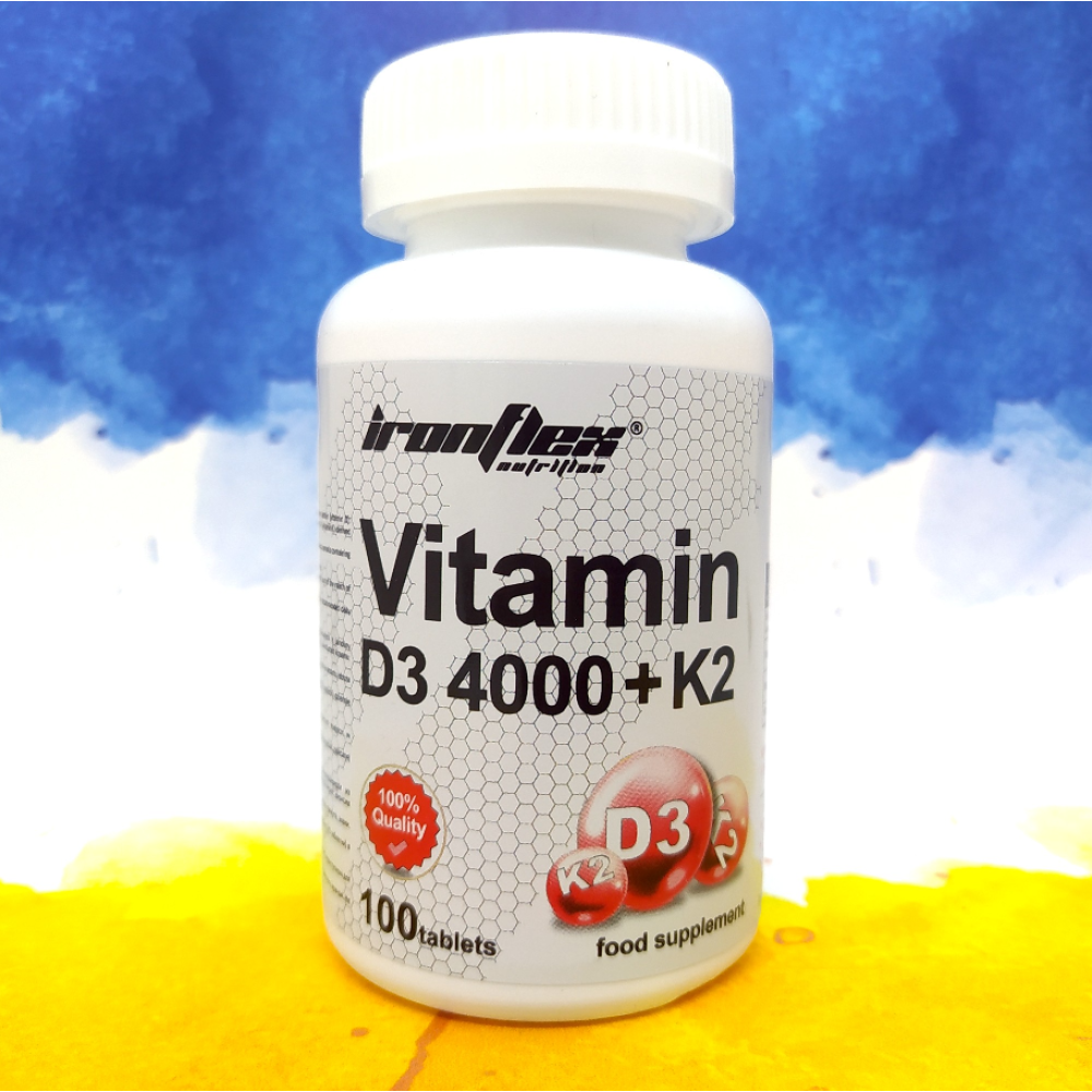 IronFlex Vitamin D3 4000+K2 100 таблеток