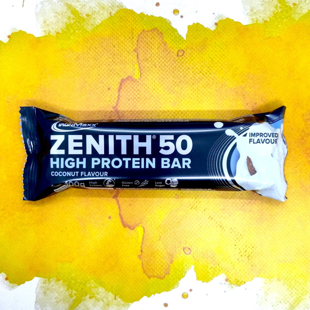 IronMaxx Zenith 50 12х100 грамм 12 батончиков по 100 грамм, Coconut (кокос)