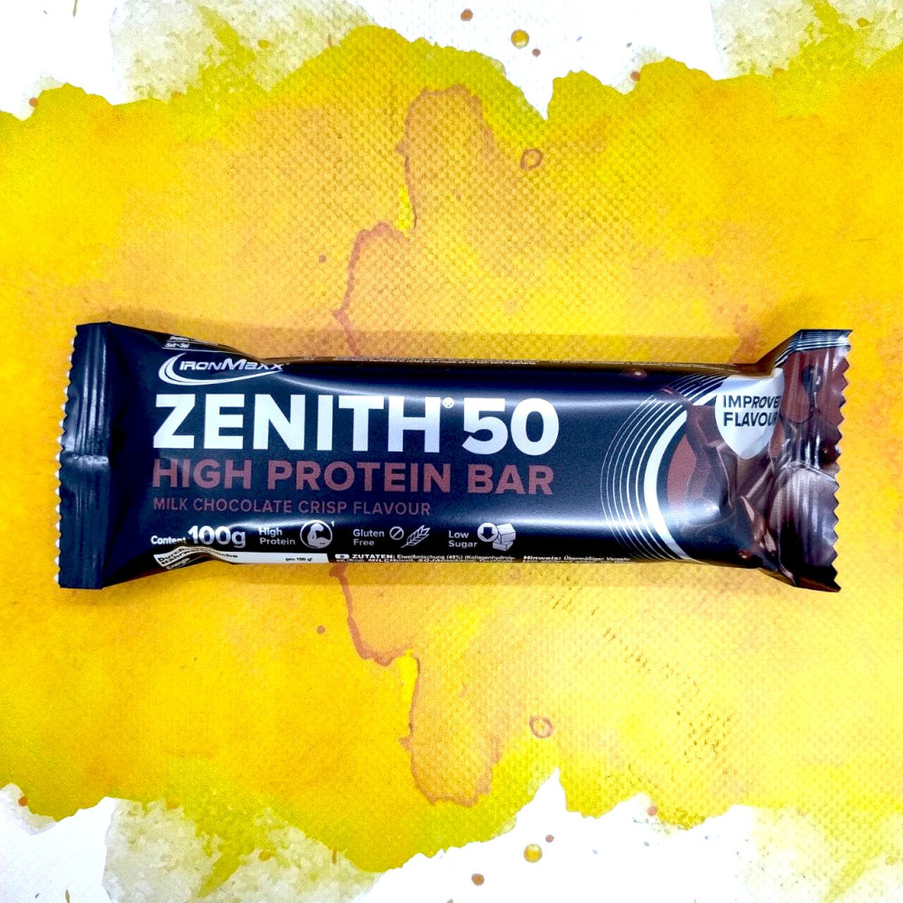 IronMaxx Zenith 50 12х100 грамм 12 батончиков по 100 грамм, Milk Chocolate (молочный шоколад)