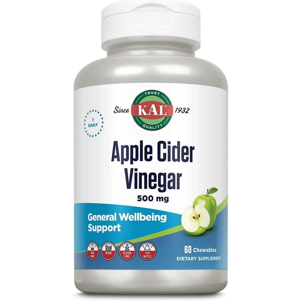 KAL Apple Cider Vinegar 500 мг 60 таблеток