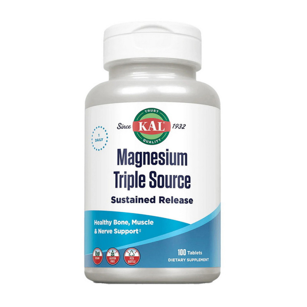 KAL Magnesium Triple Source 500 мг 100 таблеток