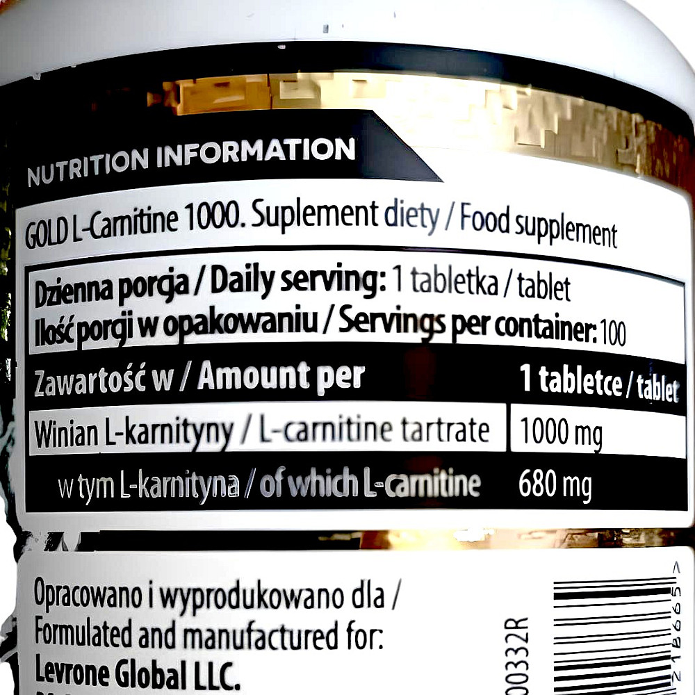 Kevin Levrone Gold L-Carnitine 1000 mg