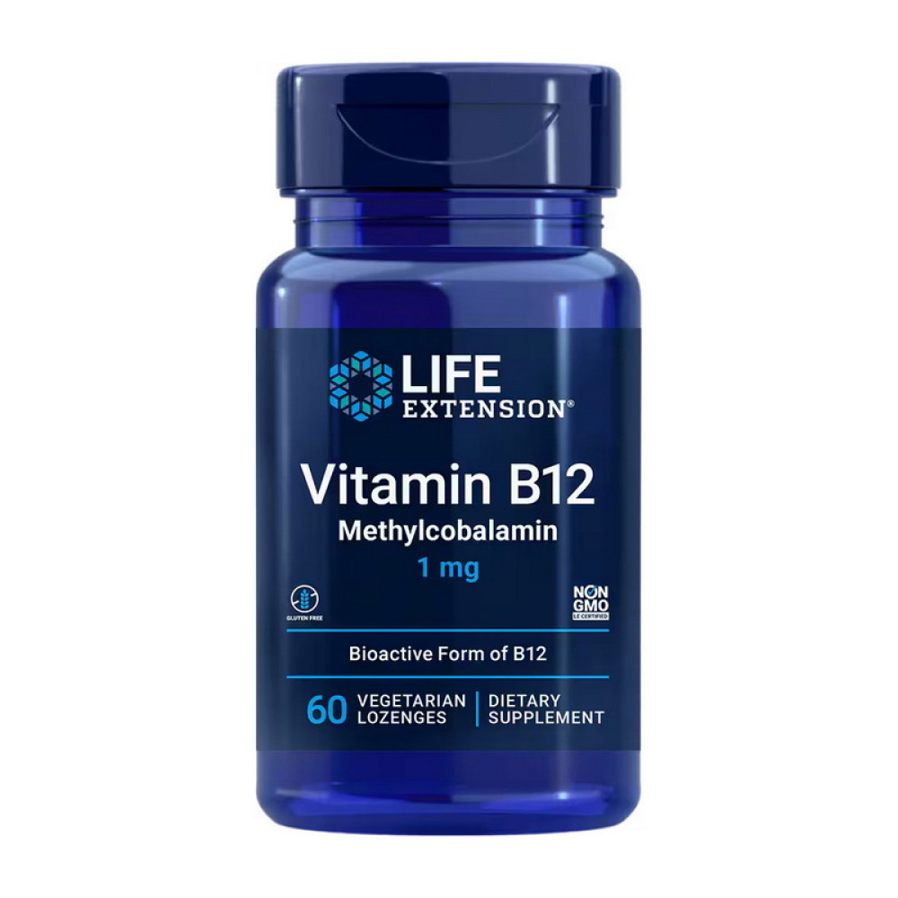 Life Extension Vitamin B-12 methylcobalamin 1 mg 60 капсул