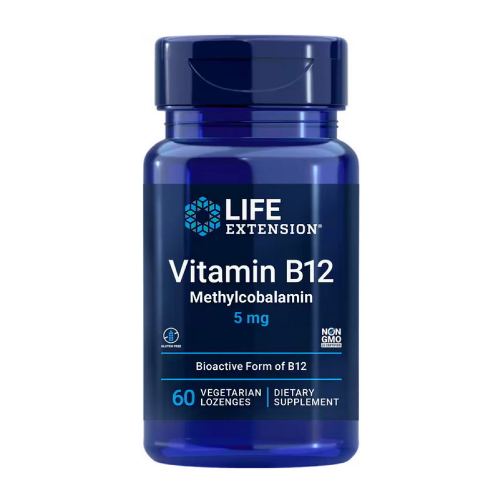 Life Extension Vitamin B-12 methylcobalamin 5 mg 60 капсул