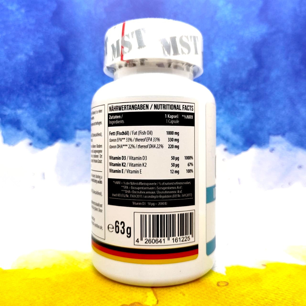 MST Omega 3 D3+K2 60 капсул