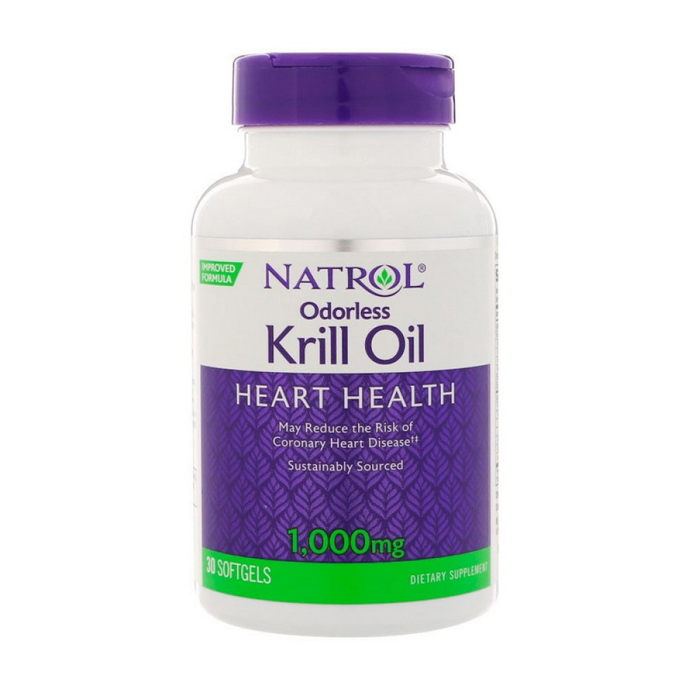 Natrol Odorless Krill Oil Heart Health 1000 mg 30 капсул
