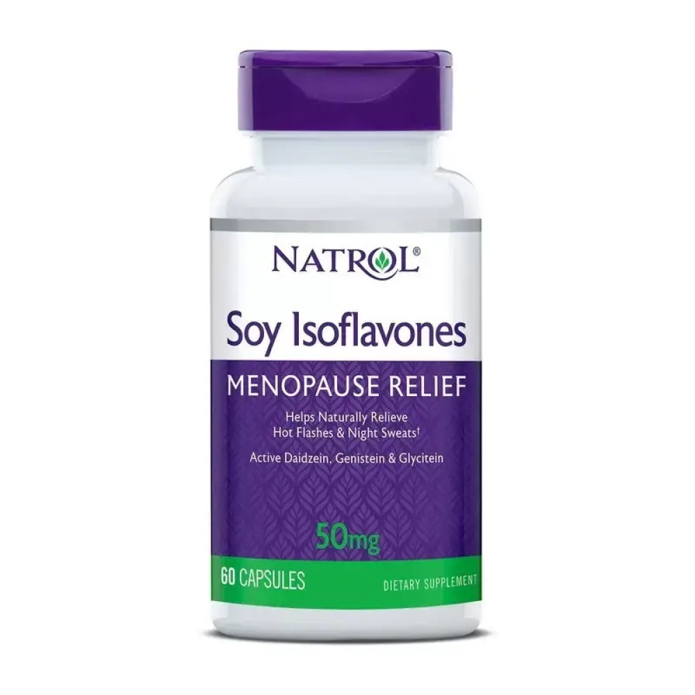 Natrol Soy Isoflavones Menopause Relief 50 mg 60 капсул