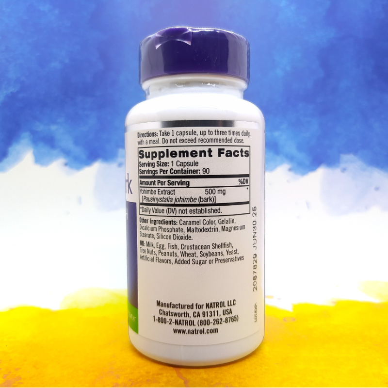 Natrol Yohimbe Bark 500 mg 90 капсул