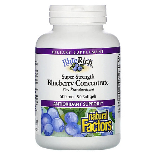 Фото Natural Factors Blueberry Concentrate 90 таблеток