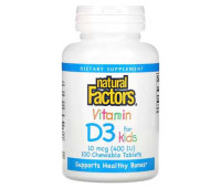 Natural Factors Vitamin D3 foк Kids 10 mcg (400 IU)