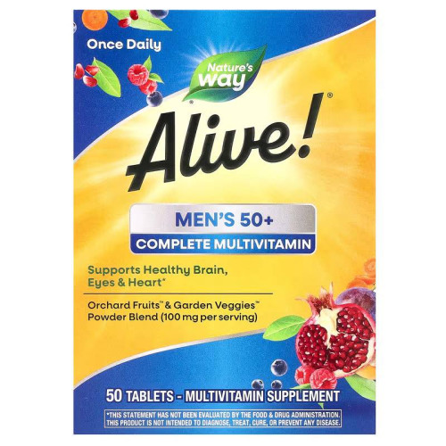 Фото Nature's Way Alive! men's 50+ complete multivitamin 50 таблеток