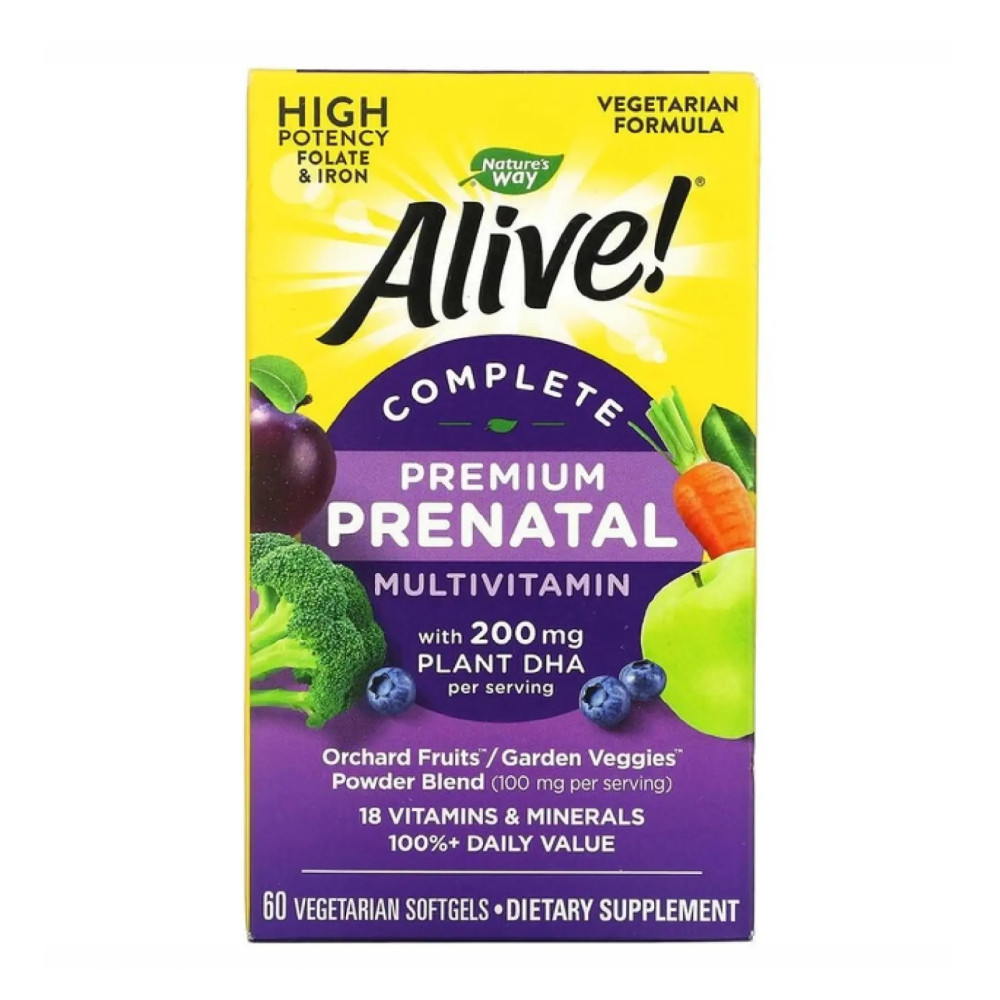 Nature's Way Alive! Premium Prenatal Multivitamin 60 софт капсул