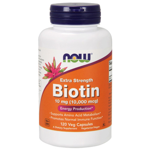 Фото NOW Biotin 10000 mcg 120 капсул