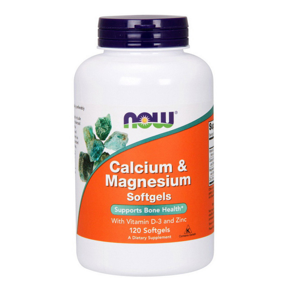 NOW Calcium & Magnesium Softgels with vit. D and Zinc