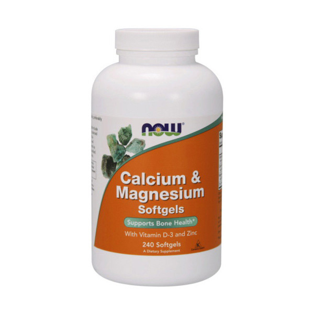 NOW Calcium & Magnesium Softgels with vit. D and Zinc