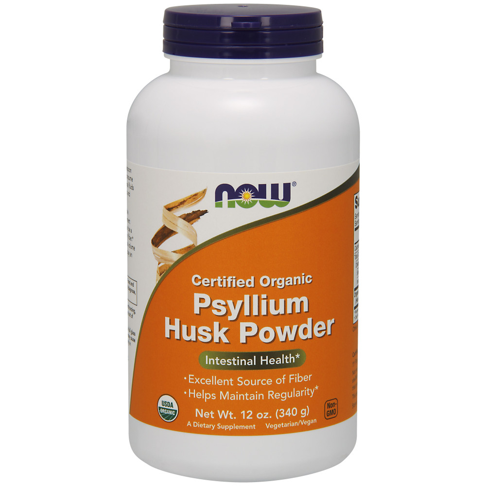 NOW Certified Organic Psyllium Husk Powder 340 грамм