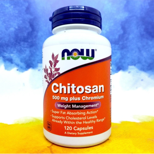 Фото NOW Chitosan 500 mg plus Chromium