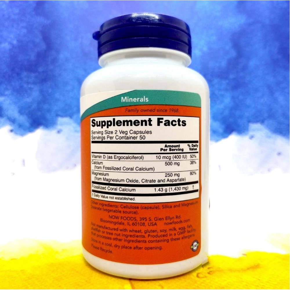 NOW Coral Calcium Plus 100 капсул